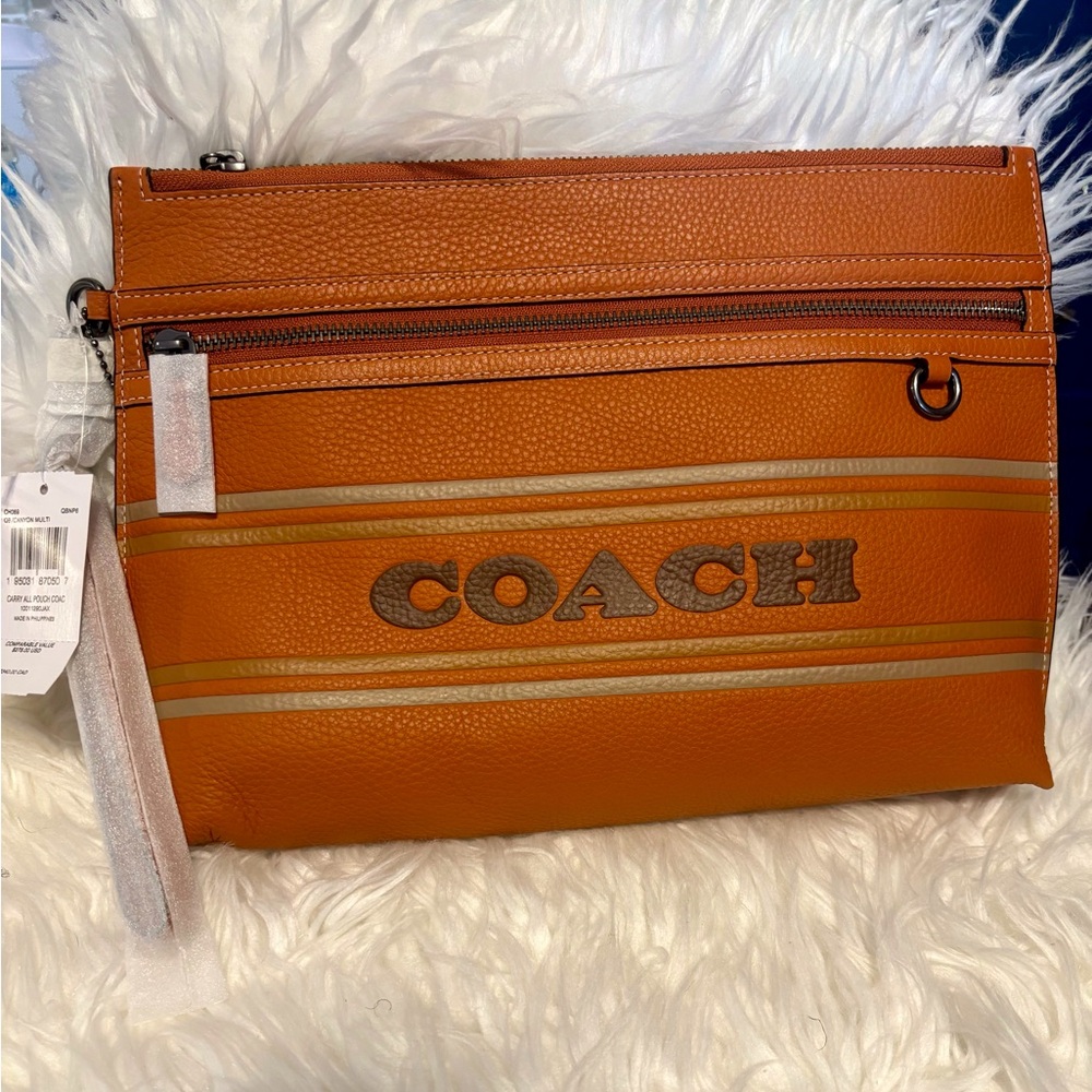 Coach Unisex Tan Leather Bag